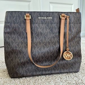 Michael Kors Saffiano Leather Logo Tote